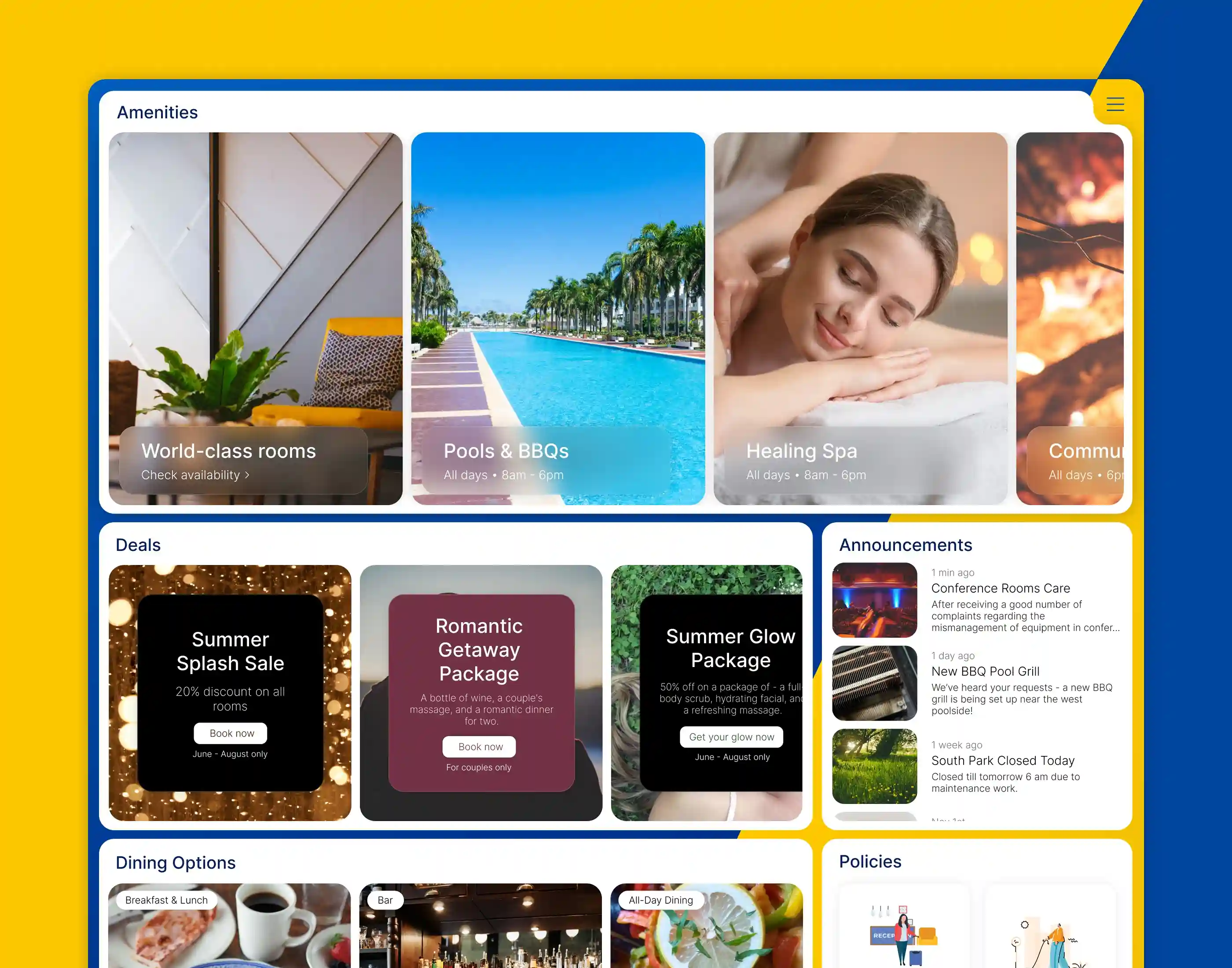 Reef Retreat - Daily UI/UX Design Challenge. Interactive Prototype.